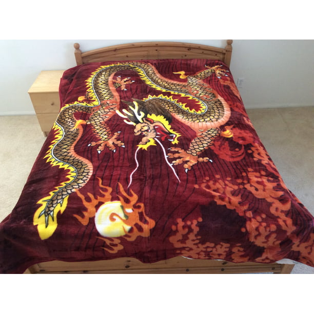 Details about   3D Man Dragon ZHU178 Warm Plush Fleece Blanket Picnic Sofa Couch Quilt Bed Zoe